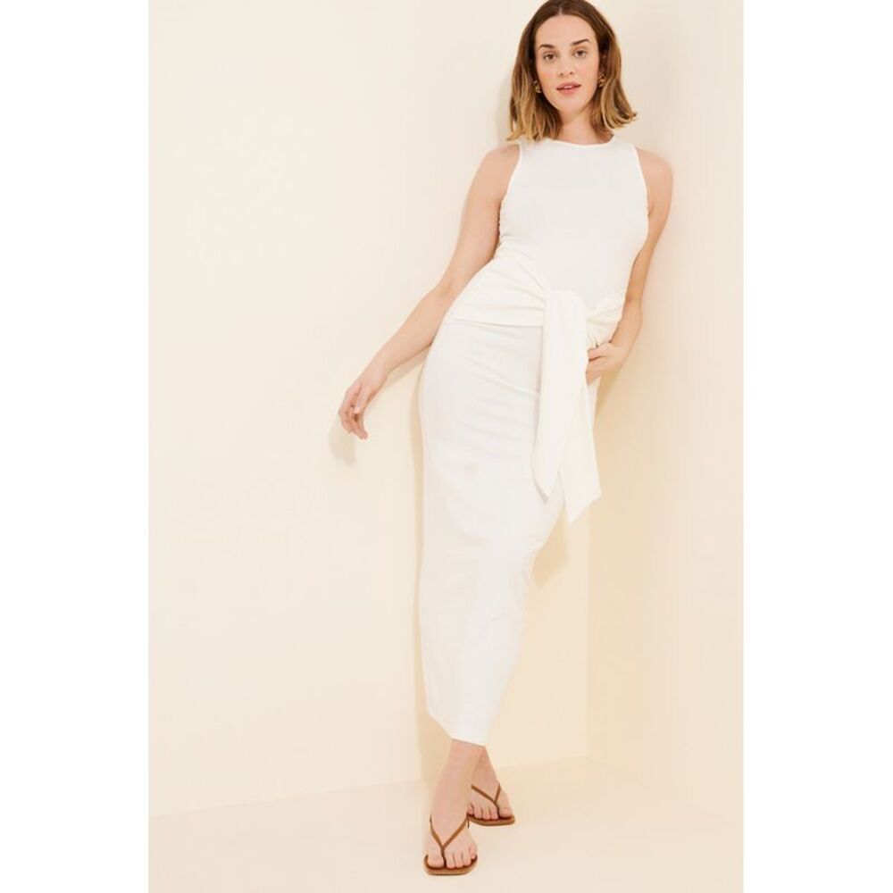 4th Reckless Women Maternity Adanna Maxi Dress White M